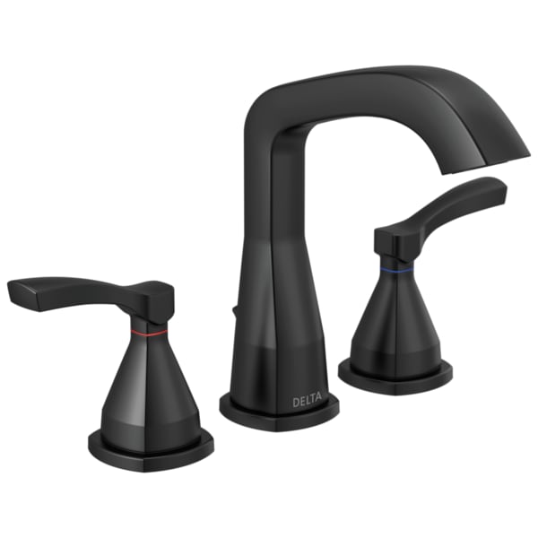 3-hole 8-16" installation Hole Widespread Lavatory Faucet, Matte Black